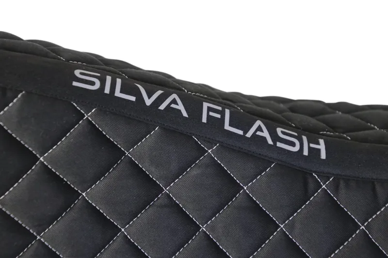 Hy Equestrian Silva Flash Saddle Pad - Black/Reflective Silver-2